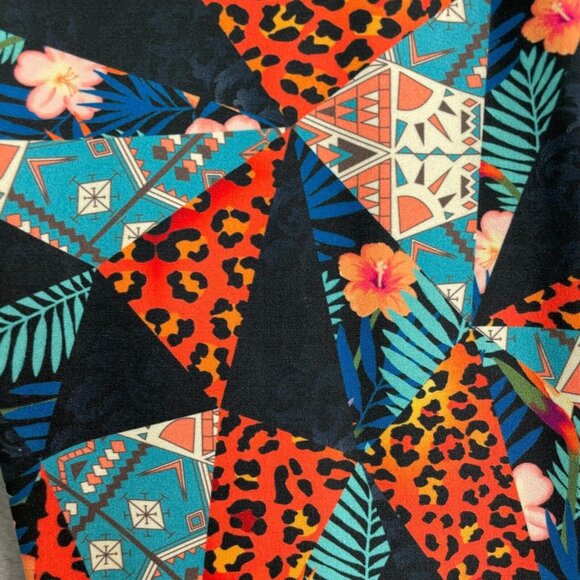 We Are Handsome Leggings Womens Large Tropical Animal Print Cheetah Geometric - Picture 5 of 15